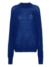 Rotate Birger Christensen Logo-patch Sweater In Blue