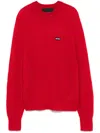 Rotate Birger Christensen Logo-patch Sweater In Red