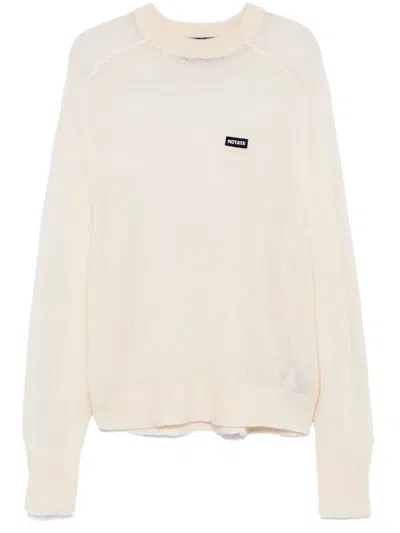 Rotate Birger Christensen Logo-patch Sweater In White