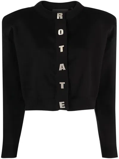ROTATE BIRGER CHRISTENSEN LOGO-PLAQUE CARDIGAN