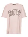 Rotate Birger Christensen Logo Print T-shirt In Pink
