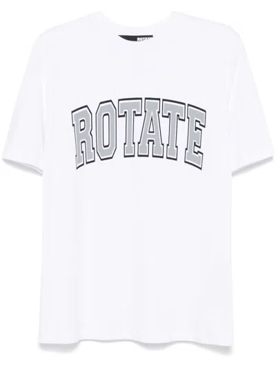 Rotate Birger Christensen Logo-print T-shirt In White