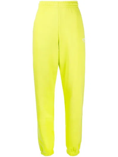 Rotate Birger Christensen Logo-print Tapered Sweatpants In 绿色