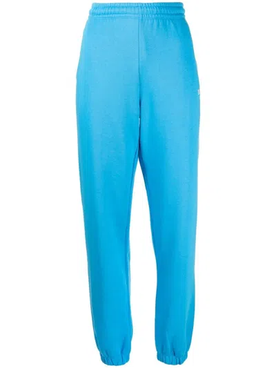 Rotate Birger Christensen Logo-print Tapered Sweatpants In Blue