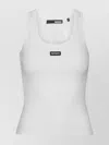 Rotate Birger Christensen Ribbed Scoop-neck Tank Top In White