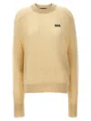 Rotate Birger Christensen Mohair Blend Pullover Sweater In Avorio