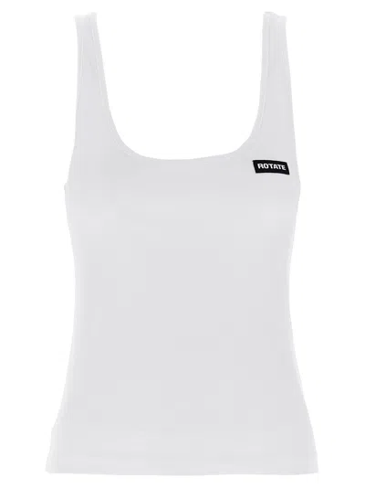 ROTATE BIRGER CHRISTENSEN LOGO TANK TOP TOPS WHITE