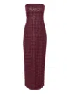 Rotate Birger Christensen Rotate Bordeaux Evening Dress With All-over Paillettes In Burgundy