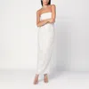 Rotate Birger Christensen Long Cream-colored Dress With Sequins In White