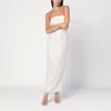 Rotate Birger Christensen Long Cream-colored Dress With Sequins In White