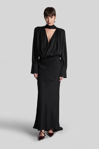 Rotate Birger Christensen Long Dress In Black