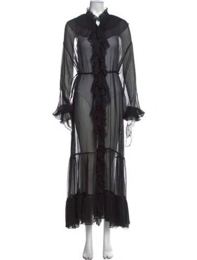 Pre-owned Rotate Birger Christensen Long Dress In Black