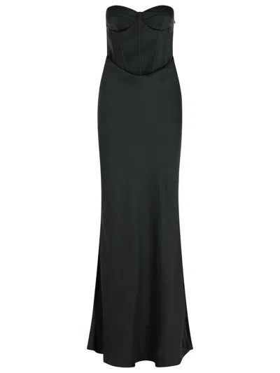 ROTATE BIRGER CHRISTENSEN LONG DRESS IN BLACK POLYESTER