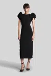 Rotate Birger Christensen Long Dress In Black Polyester In Black