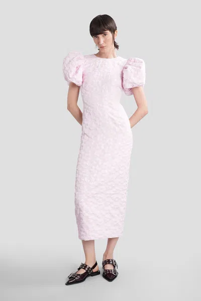 ROTATE BIRGER CHRISTENSEN LONG DRESS IN ROSE-PINK POLYESTER