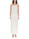 Rotate Birger Christensen Long Dress With Beads In White
