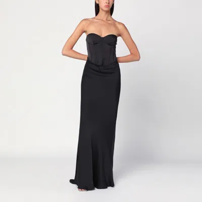 ROTATE BIRGER CHRISTENSEN LONG DRESS WITH BLACK CORSET