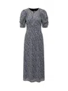 Rotate Birger Christensen Sequinned Printed Maxi Dress In Vibrant Floral Outline-purple Pennant Comb