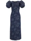 Rotate Birger Christensen Long Dress With Straps In Blue