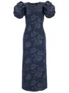 Rotate Birger Christensen Long Dress With Straps In Blue