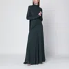 Rotate Birger Christensen Rotate Birgerchristensen Long Green Dress With Rhinestones In Black