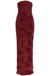 Rotate Birger Christensen Maxikleid Mit Blumenapplikation In Red