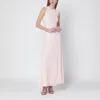 Rotate Birger Christensen Rotate Birgerchristensen Long Pink Mesh Dress In Multi