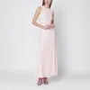 Rotate Birger Christensen Rotate Birgerchristensen Long Pink Mesh Dress In Pink