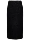 Rotate Birger Christensen Rotate Birgerchristensen Boucle Maxi Skirt In Black