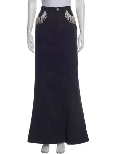 Pre-owned Rotate Birger Christensen Long Skirt In Blue