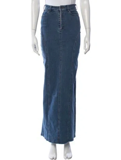 Pre-owned Rotate Birger Christensen Long Skirt In Blue