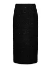 Rotate Birger Christensen Rotate Birgerchristensen Boucle Maxi Skirt In Black