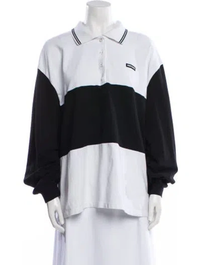 Pre-owned Rotate Birger Christensen Long Sleeve Blouse In Black