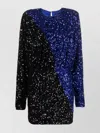Rotate Birger Christensen Rotate 'billie' Sequined Mini Dress In Blue