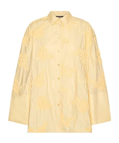Rotate Birger Christensen Long Sleeve Shirt In Neutral