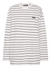 Rotate Birger Christensen Striped Oversized Cotton Jersey T-shirt In Multi