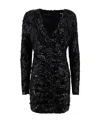 Rotate Birger Christensen Black Sequin Mini Dress In Black