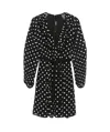 Rotate Birger Christensen Ruffle-detail Chiffon Mini Dress In Black