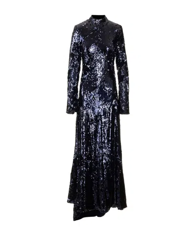 Rotate Birger Christensen Sequin Midi Dress In Black