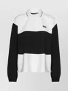 Rotate Birger Christensen Long-sleeved Polo Shirt Ribbed Cuffs In Multi