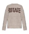 Rotate Birger Christensen Rotate Logo Chunky Knit Sweater In Nude