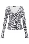Rotate Birger Christensen Long-sleeved T-shirt With Sequ In White