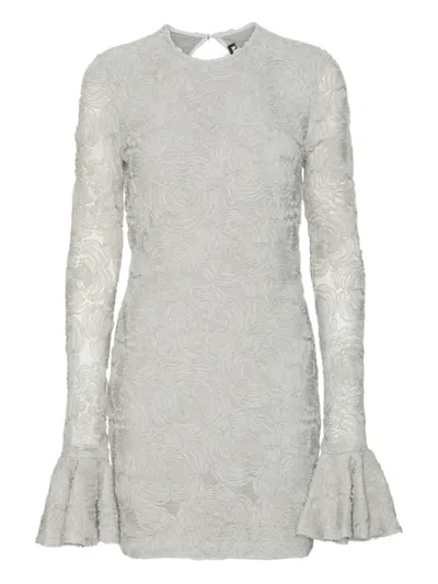 Rotate Birger Christensen Long-sleeves Mini Dress In Gray