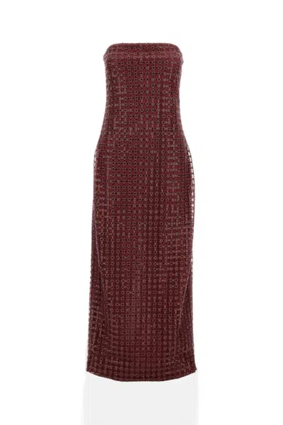 ROTATE BIRGER CHRISTENSEN ROTATE BIRGER CHRISTENSEN LONG STRAPLESS SHEATH DRESS