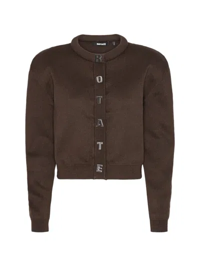 Rotate Birger Christensen Cardigan Mit Langen Ärmeln In Brown