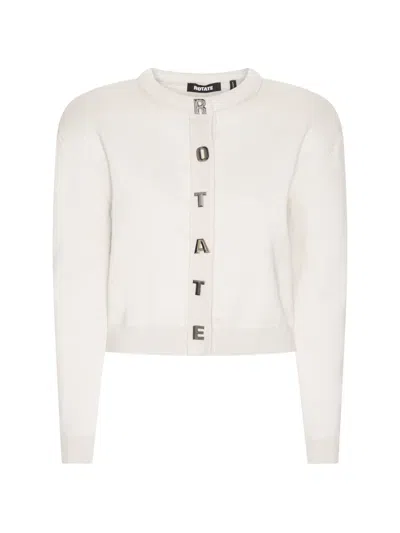 Rotate Birger Christensen Cardigan Mit Langen Ärmeln In White