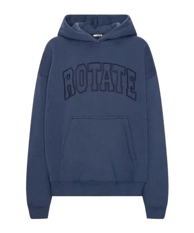 Rotate Birger Christensen Long-sleeve Sweatshirt In Blue