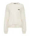 Rotate Birger Christensen Merino Wool-cashmere Oversized Pullover Sweater In White