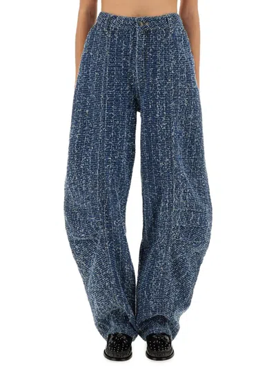 Rotate Birger Christensen Loose Fit Pants In Blue