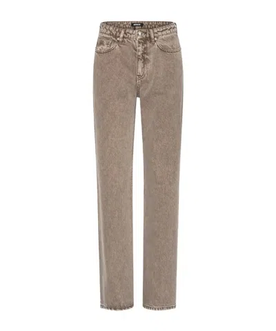 Rotate Birger Christensen Rotate Loose Straight-leg Jeans In Brown